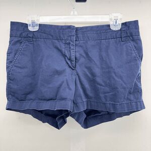 J CREW Chino Broken-In Womens Blue Two Pocket Shorts Size 6 EUC